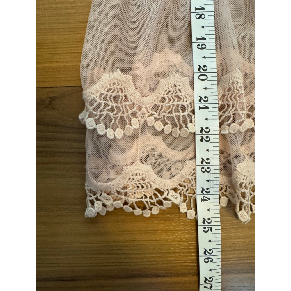 Dainty Coquette Lace Babydoll Top Sheer Embroidered Cottagecore Women’s Medium - Picture 5 of 10